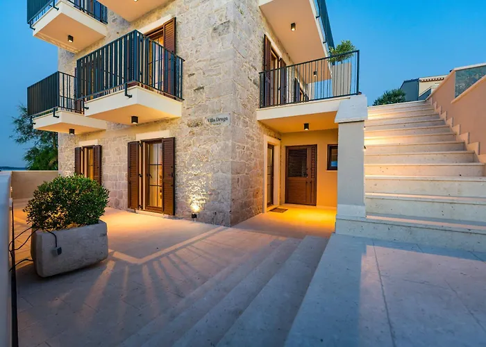 Seafront Villa Draga With Heated Infinity Pool