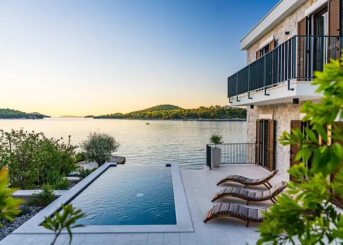 Seafront Villa Draga With Heated Infinity Pool